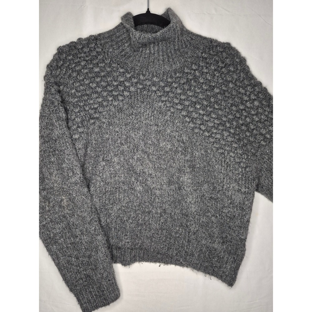 Free People Women's Gray Knit Pullover Sweater Medium